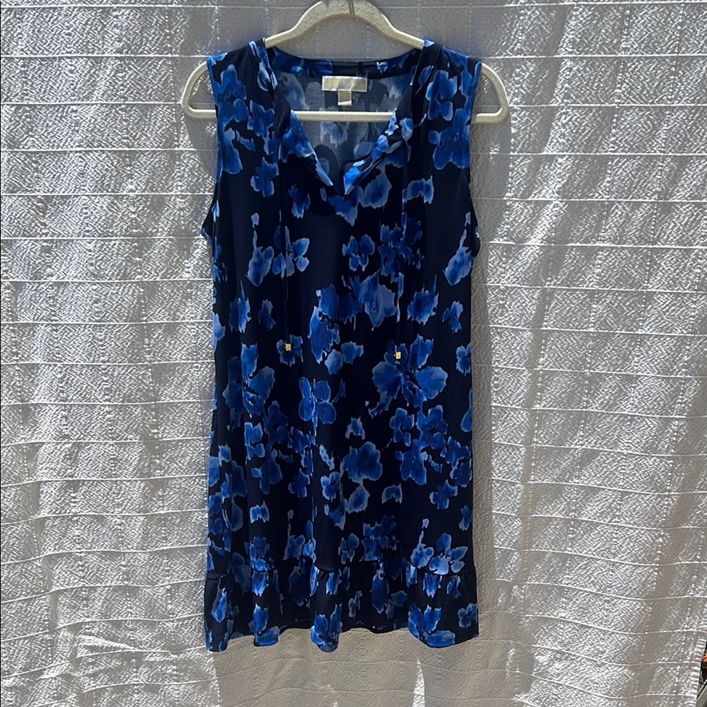 Michael Kors Blue Pleated Blouse